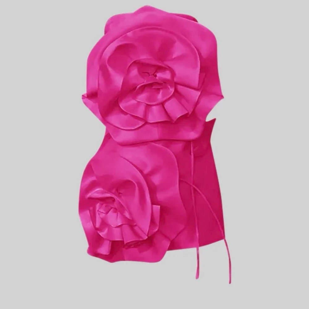 Elegant Pink Floral Mini Dress